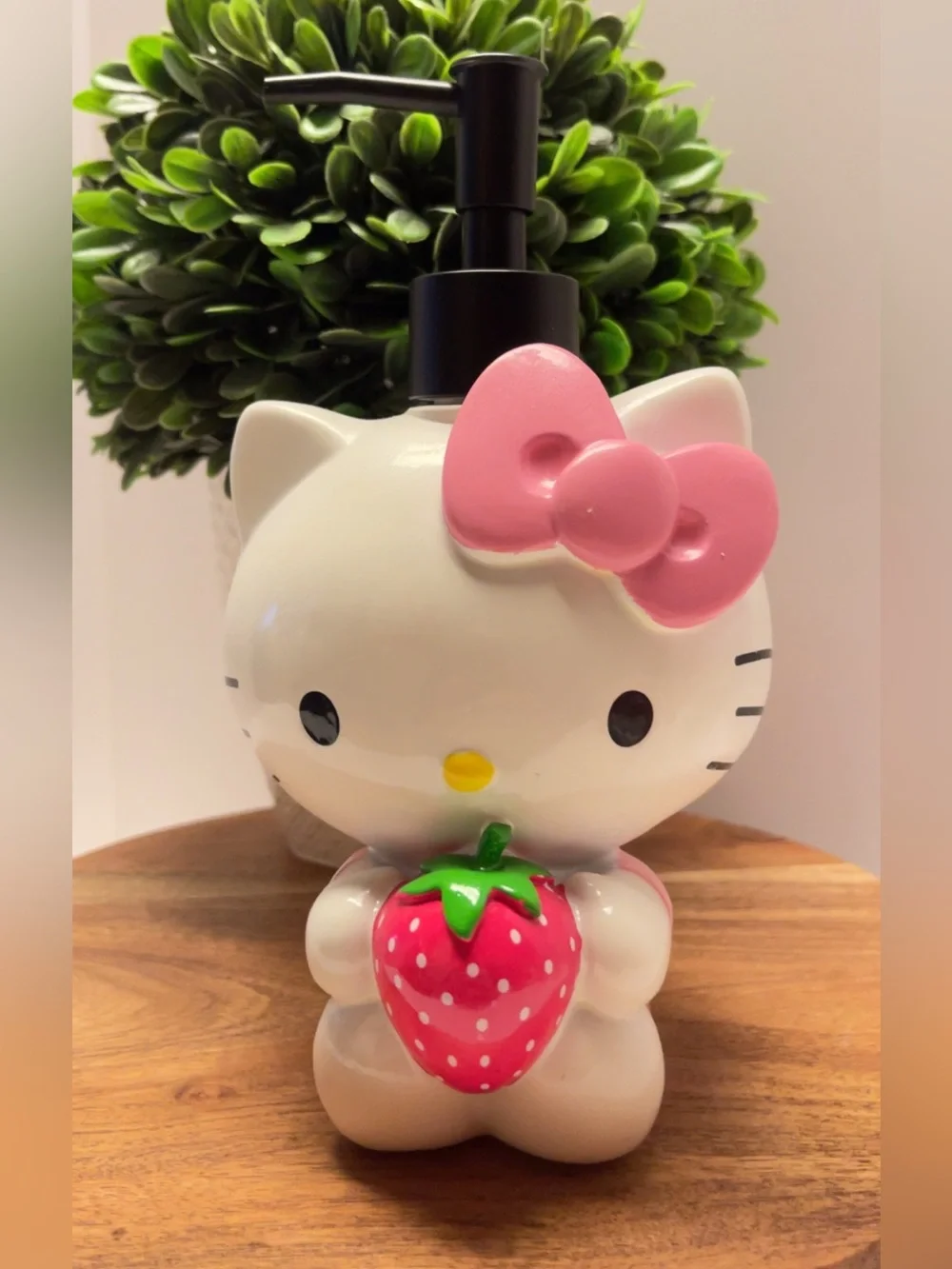 Sanrio Hello Kitty White Pink Strawberry Soap Dispenser